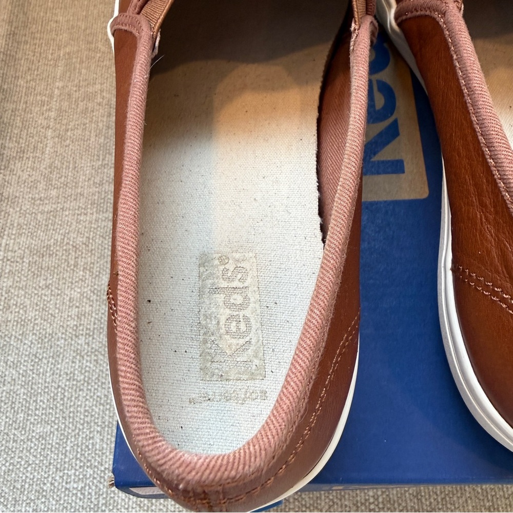 Keds Double Decker Leather Slip On 7.5 Wide - Picture 10 of 14